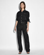 Womens Playback Midnight Straight Denim Jeans - Black