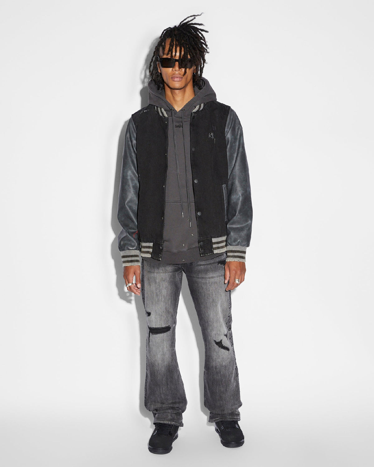 Mens Skribed King Jacket Black Regular Jackets - Black