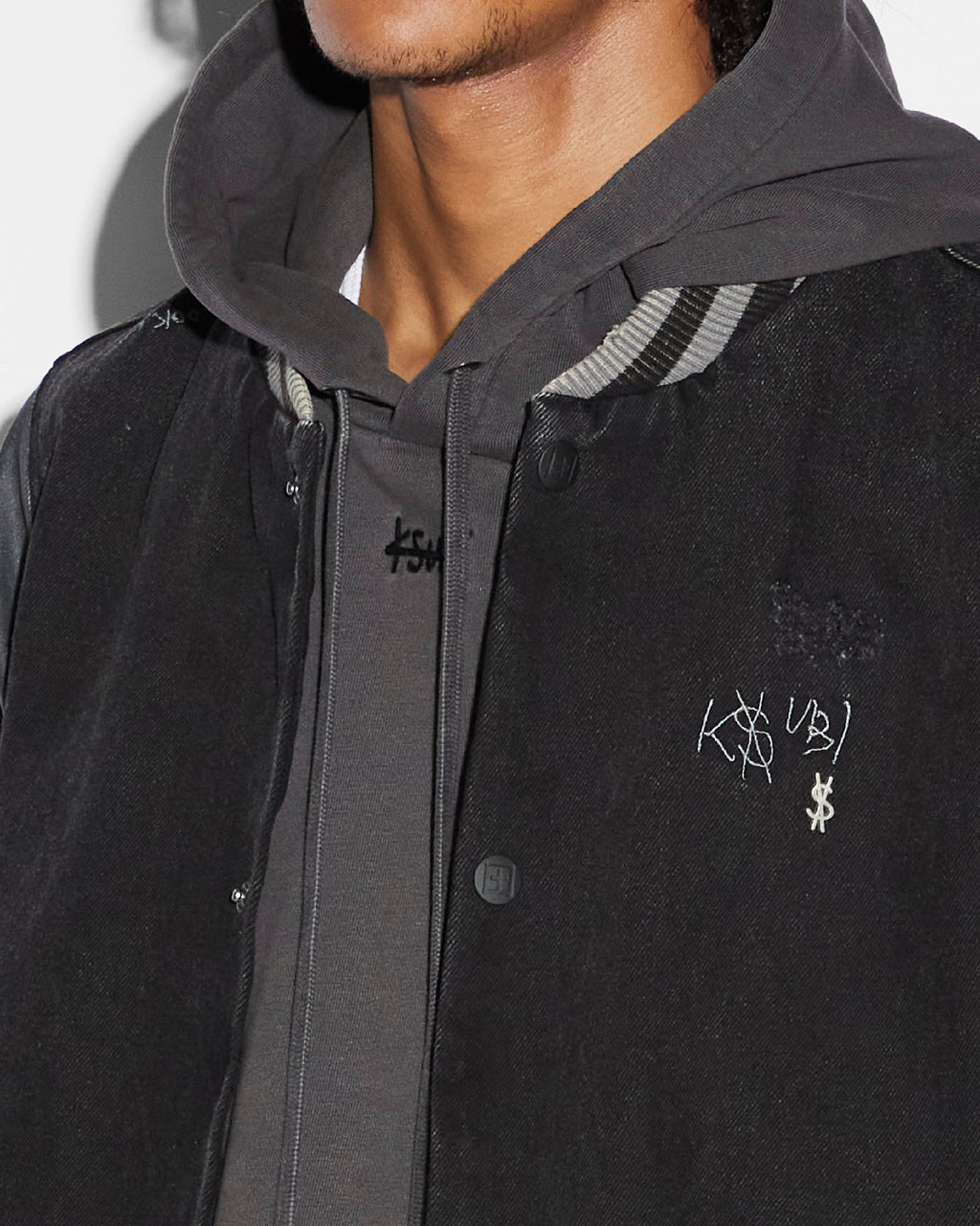 Mens Skribed King Jacket Black Regular Jackets - Black