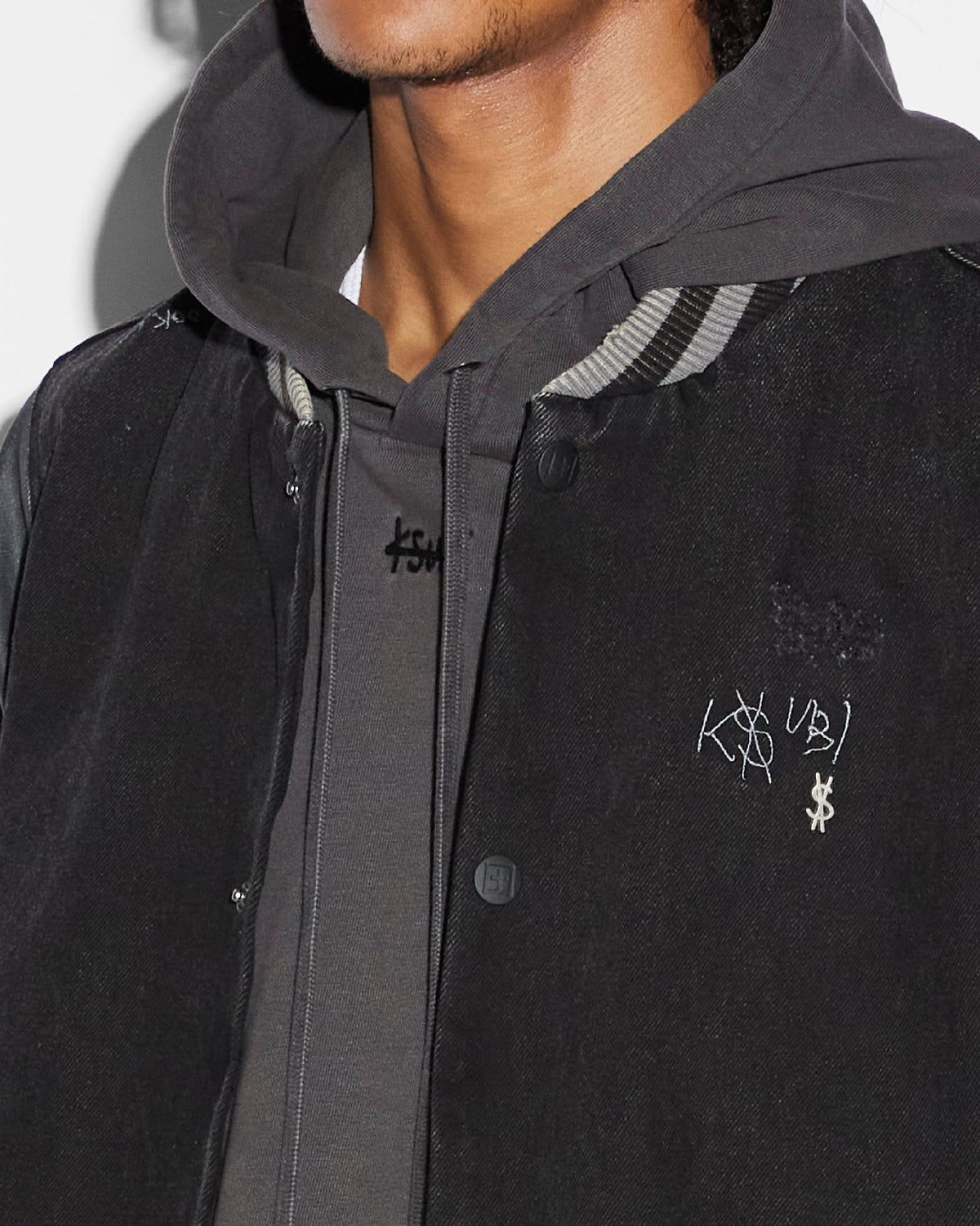 Mens Skribed King Jacket Black Regular Jackets - Black