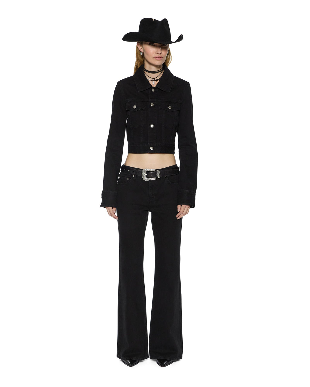 Womens Soho Lo Jet Black Bootcut Denim Jeans - Black