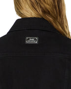 Womens Slim Trucker Jet Black Slim Jackets - Black