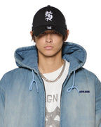 Mens Slouch Bomber Jacket Faded Indigo Relaxed Jackets - Denim