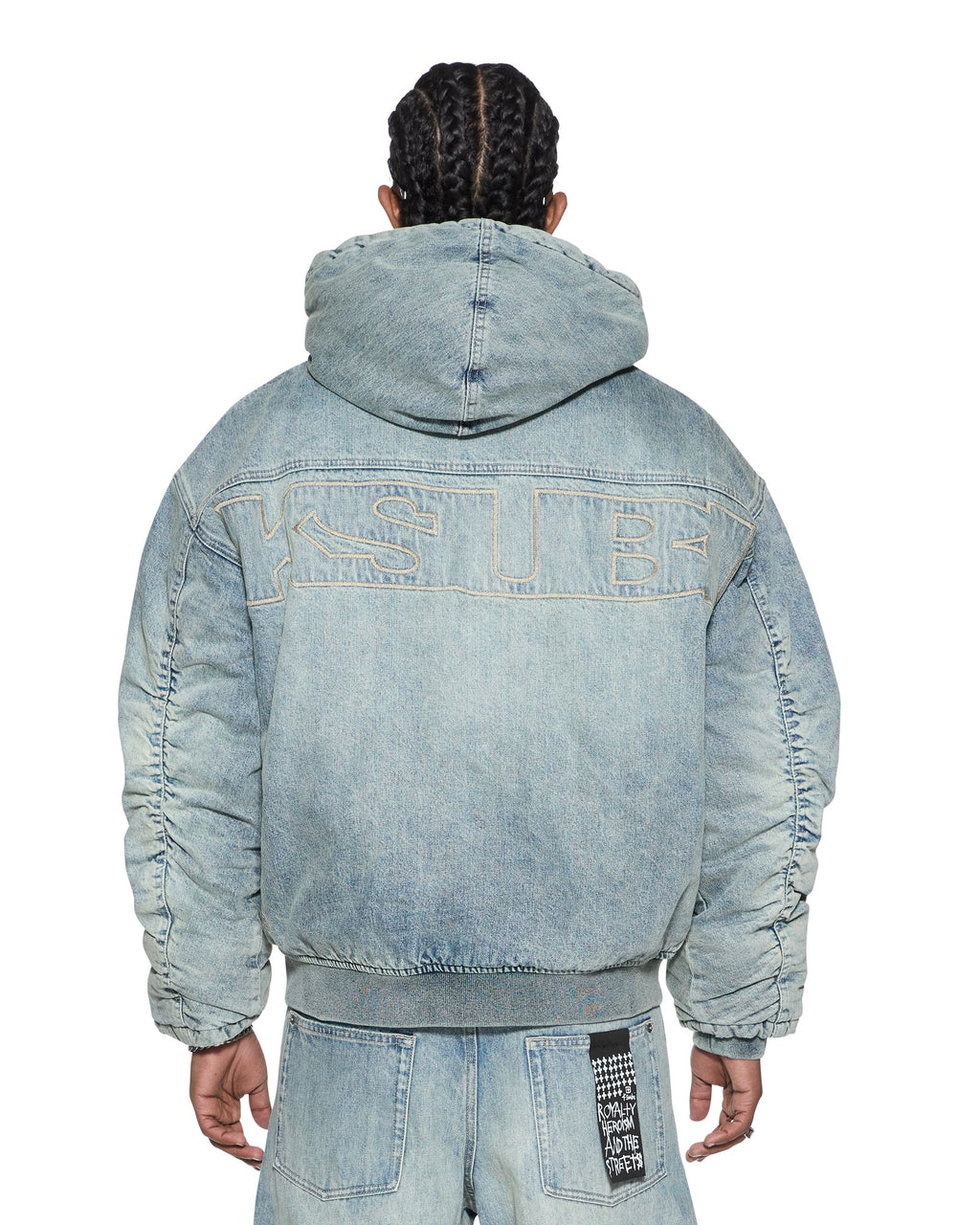 Mens Slouchy Bomber Jacket Astral Sott Relaxed Jackets - Denim