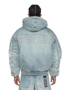 Mens Slouchy Bomber Jacket Astral Sott Relaxed Jackets - Denim