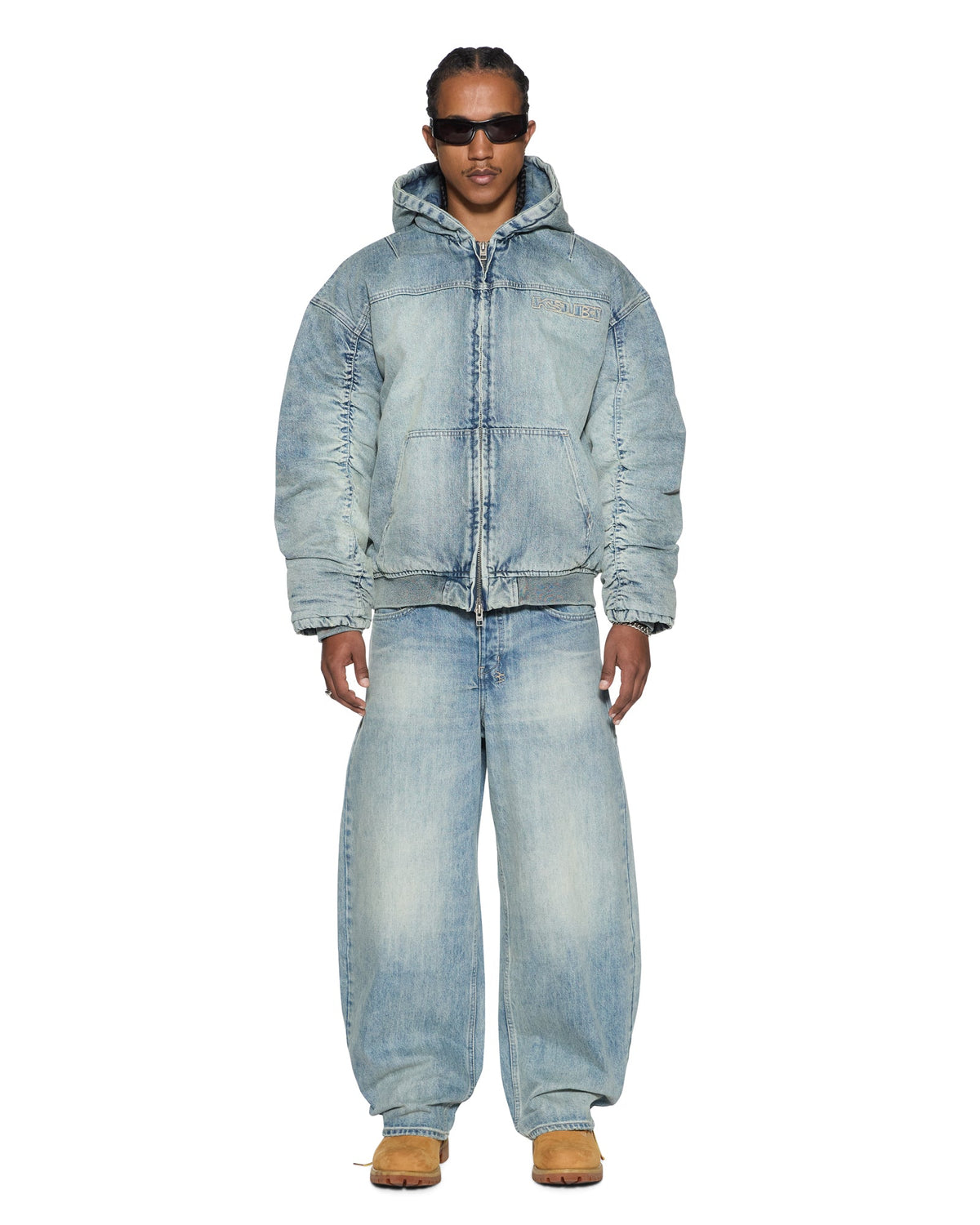 Mens Slouchy Bomber Jacket Astral Sott Relaxed Jackets - Denim