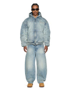 Mens Slouchy Bomber Jacket Astral Sott Relaxed Jackets - Denim