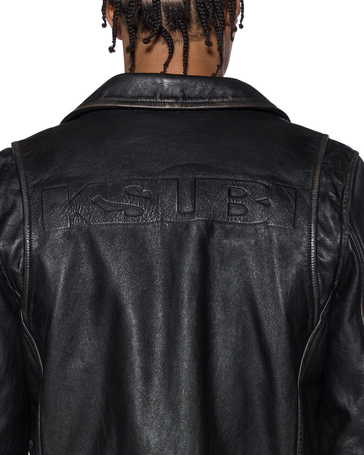 Mens Sott Capitol Leather Jacket Black Regular Jackets - Black