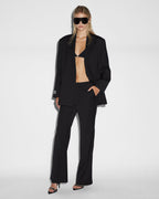 Womens Dettached Soho Trouser Black Flare Pants - Black