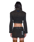 Womens Define Tucker Greased Oversized Jackets - Brown