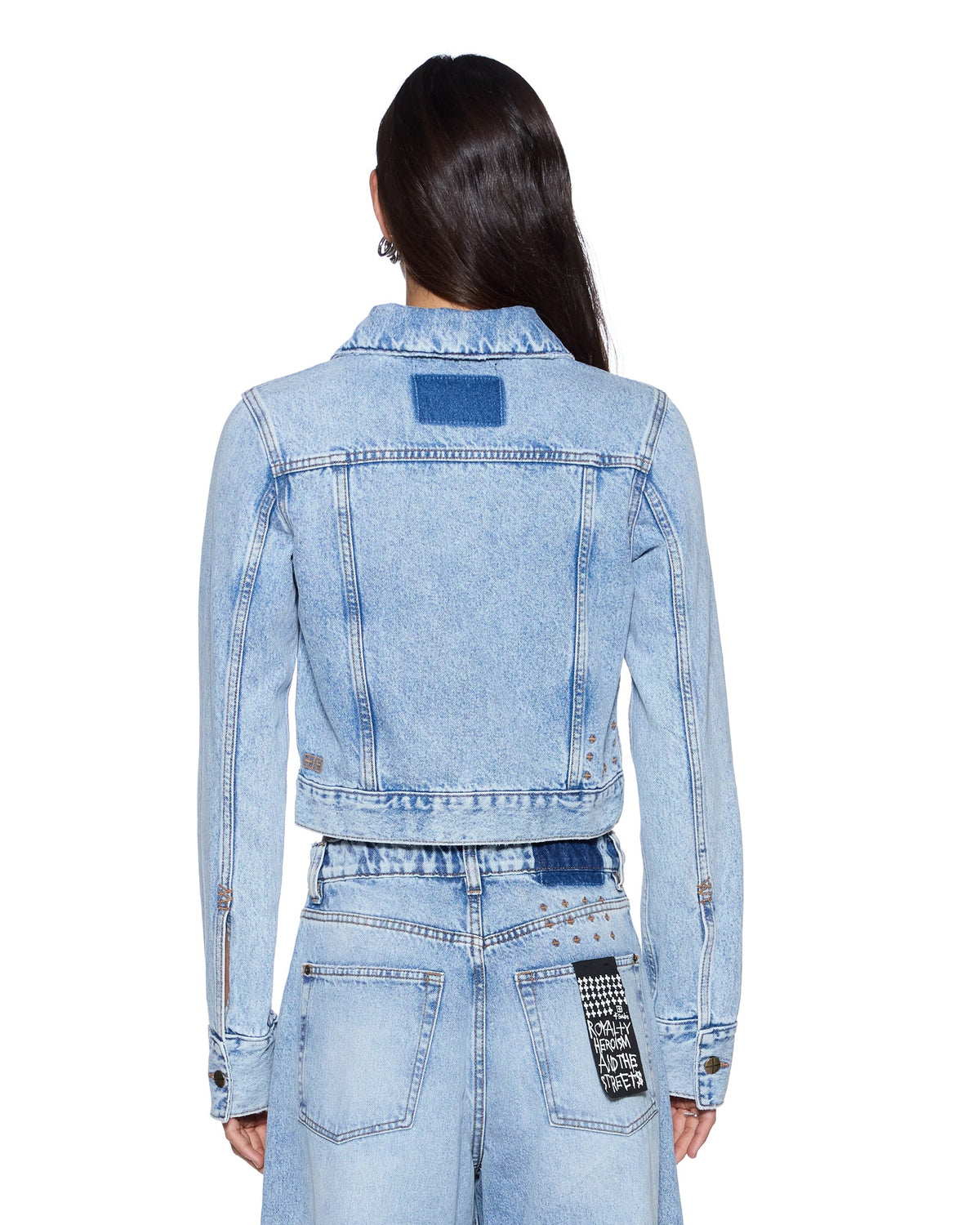 Womens Slim Trucker Jacket Flight Blue Slim Jackets - Denim