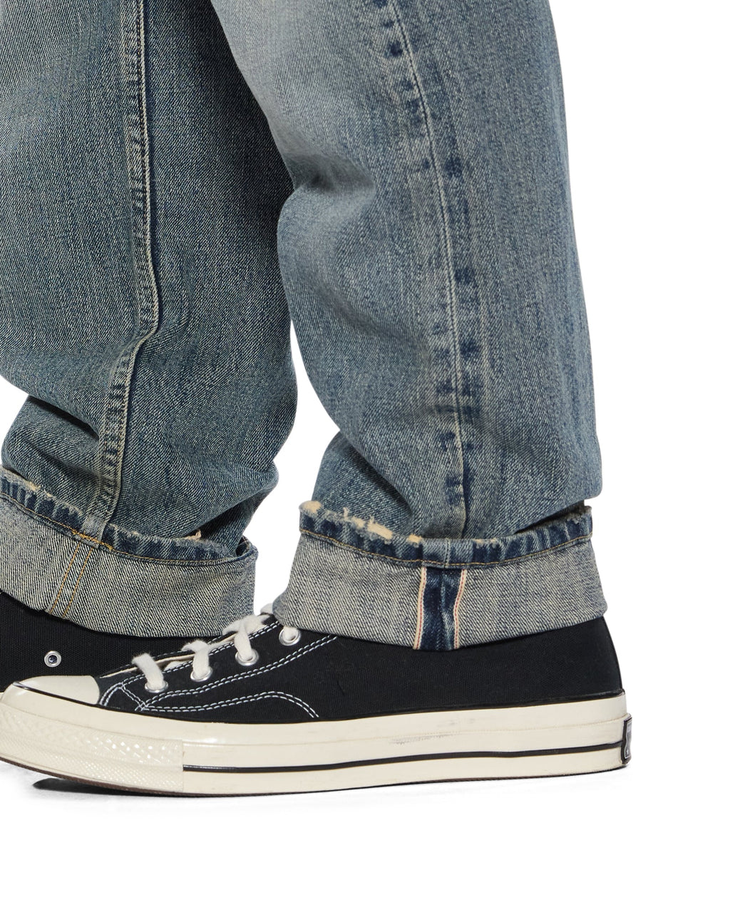 Mens Hazlow Selvedge Melbourne Blue Straight Denim Jeans - Denim