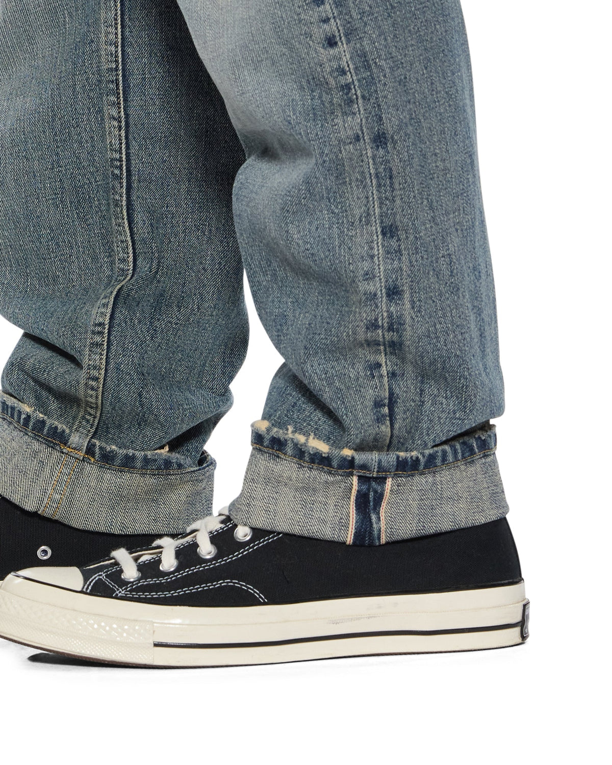 Mens Hazlow Selvedge Melbourne Blue Straight Denim Jeans - Denim