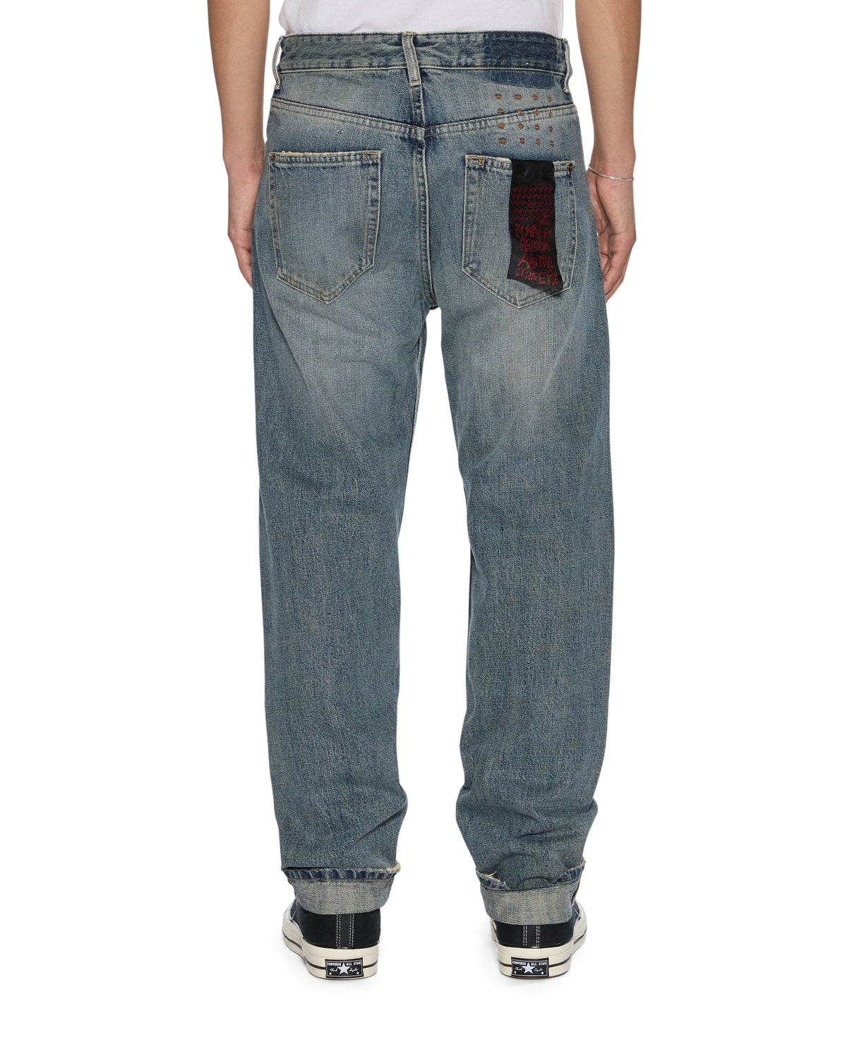 Mens Hazlow Selvedge Melbourne Blue Straight Denim Jeans - Denim