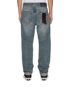 Mens Hazlow Selvedge Melbourne Blue Straight Denim Jeans - Denim