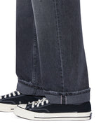 Mens Anti K Selvedge Chicago Black Relaxed Denim Jeans - Black