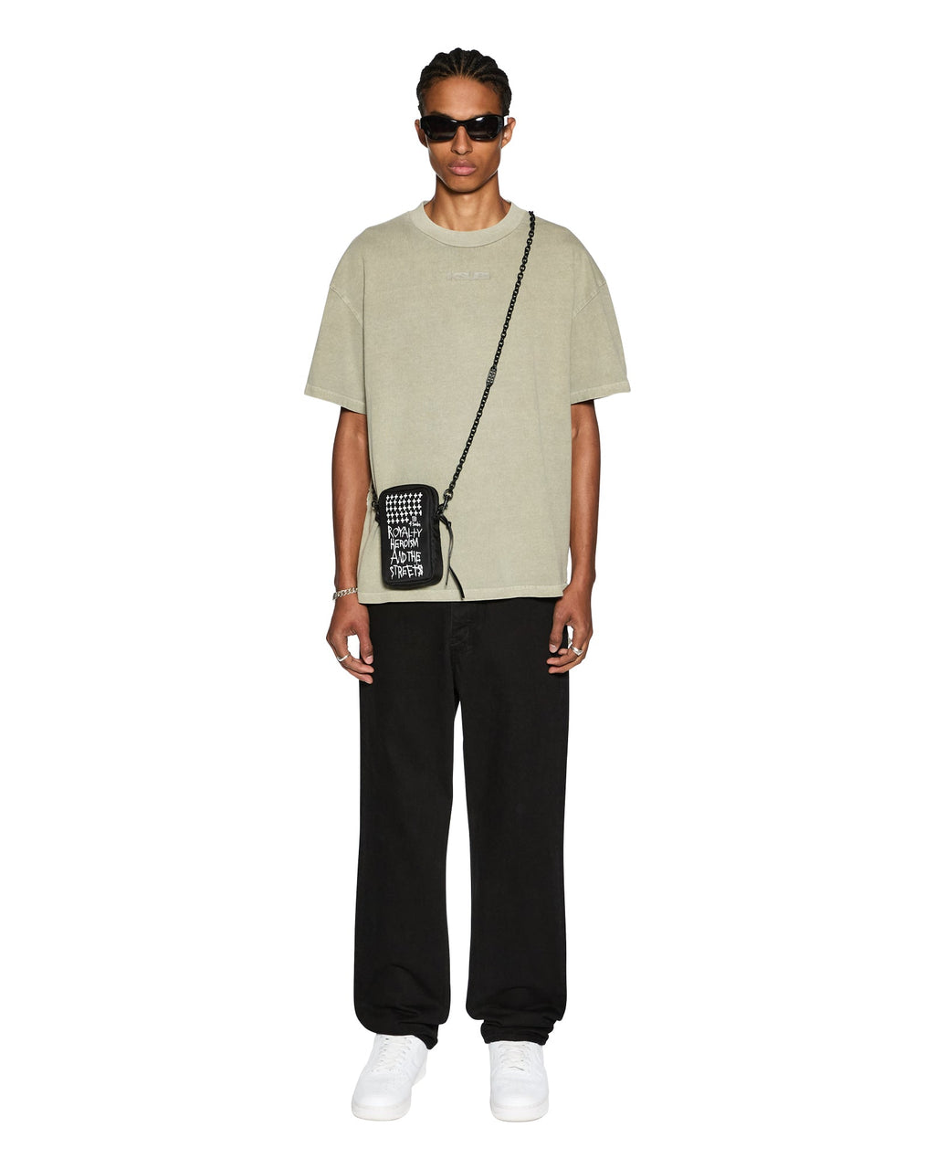 Mens Anti K Blackout Relaxed Denim Jeans - Black