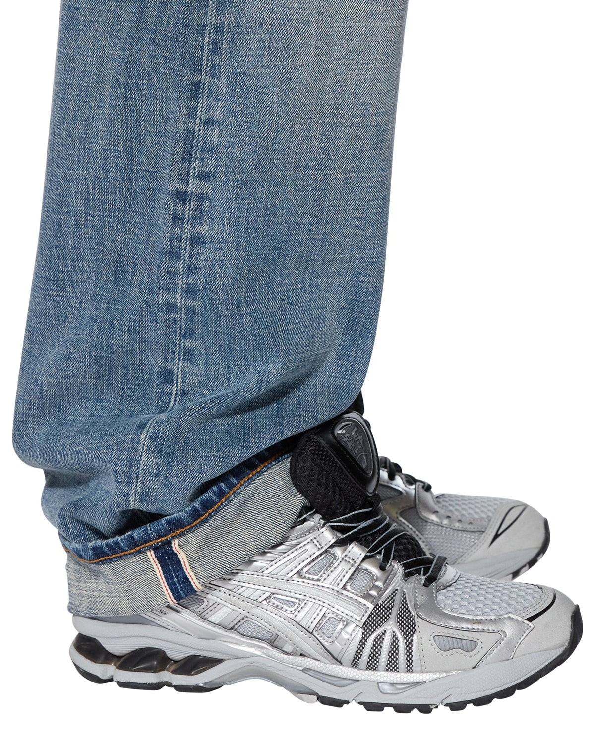 Mens Anti K Selvedge Blue Moon Relaxed Denim Jeans - Denim