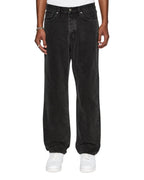 Mens Anti K Noir Relaxed Denim Jeans - Black