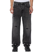 Mens Anti K Selvedge Replika Black Relaxed Denim Jeans - Black