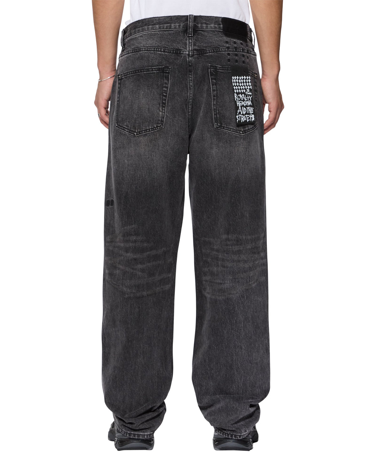 Mens Anti K Selvedge Replika Black Relaxed Denim Jeans - Black
