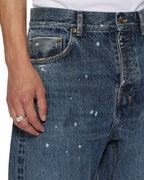 Mens Anti K Selvedge Artist Blue Relaxed Denim Jeans - Denim