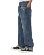 Mens Anti K Selvedge Artist Blue Relaxed Denim Jeans - Denim