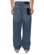 Mens Anti K Selvedge Artist Blue Relaxed Denim Jeans - Denim