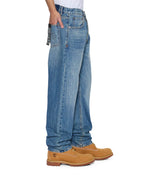 Mens Anti K Texas Blue Relaxed Denim Jeans - Denim