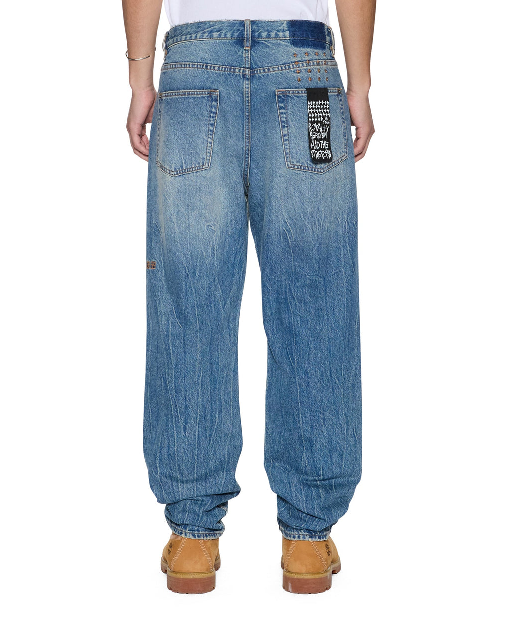 Mens Anti K Texas Blue Relaxed Denim Jeans - Denim