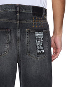 Mens Anti K Villain Grey Relaxed Denim Jeans - Grey