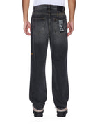 Mens Anti K Villain Grey Relaxed Denim Jeans - Grey