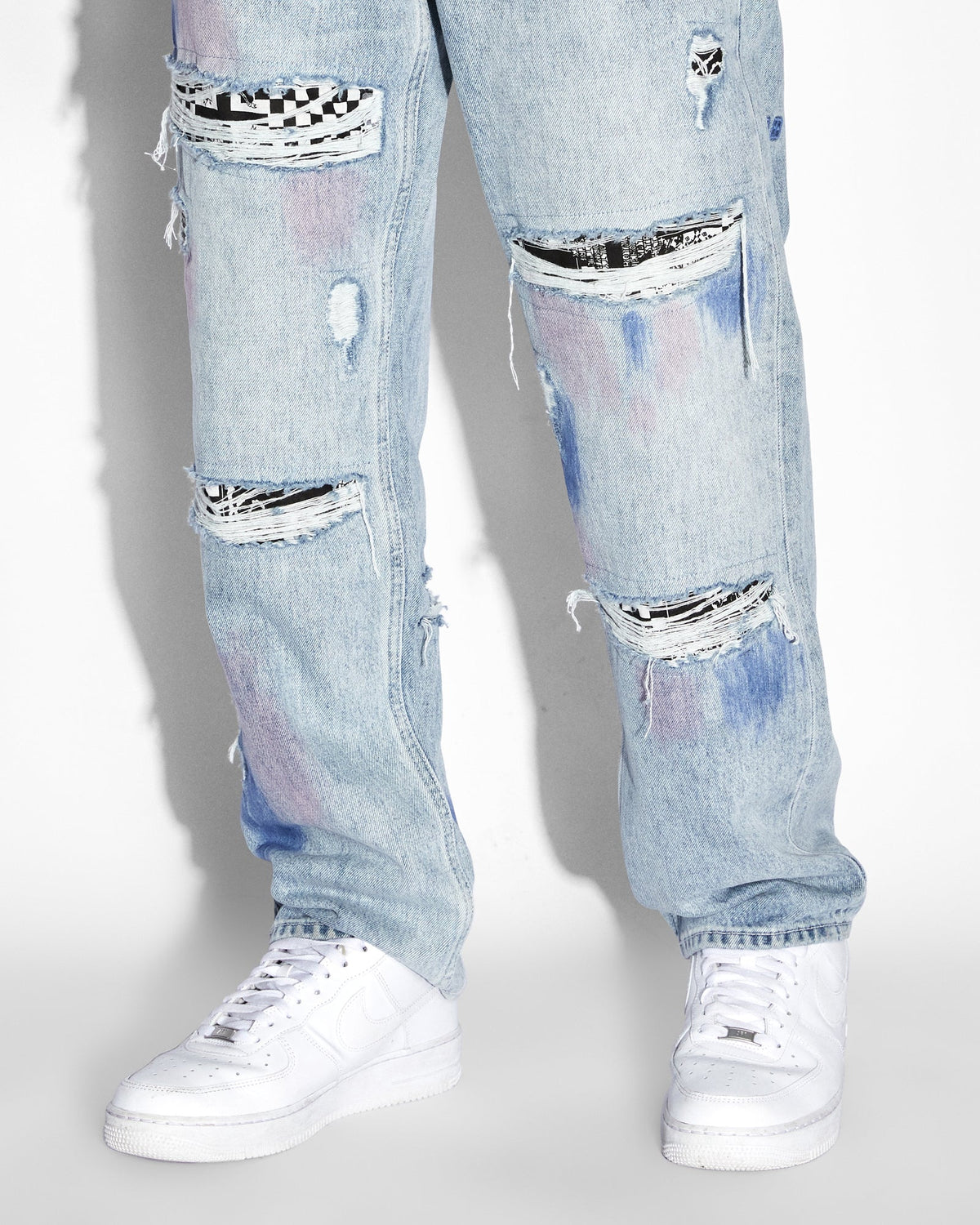 Mens Anti K Streets Kolor Relaxed Denim Jeans - Denim