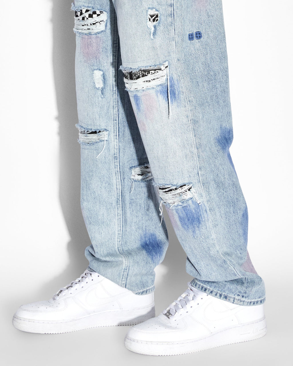 Mens Anti K Streets Kolor Relaxed Denim Jeans - Denim