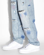 Mens Anti K Streets Kolor Relaxed Denim Jeans - Denim
