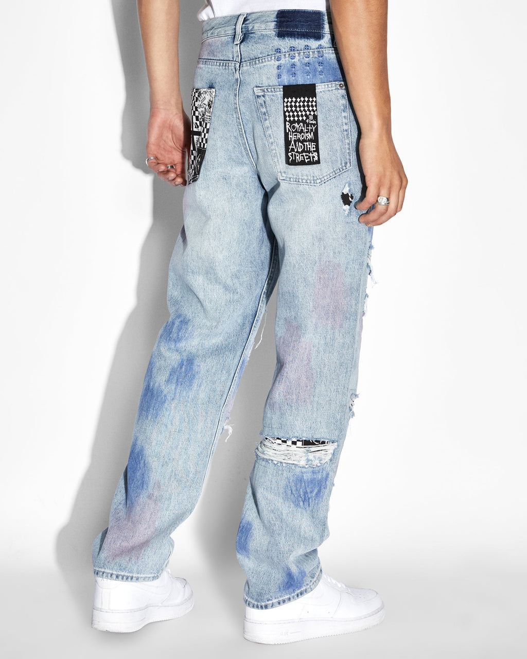 Mens Anti K Streets Kolor Relaxed Denim Jeans - Denim