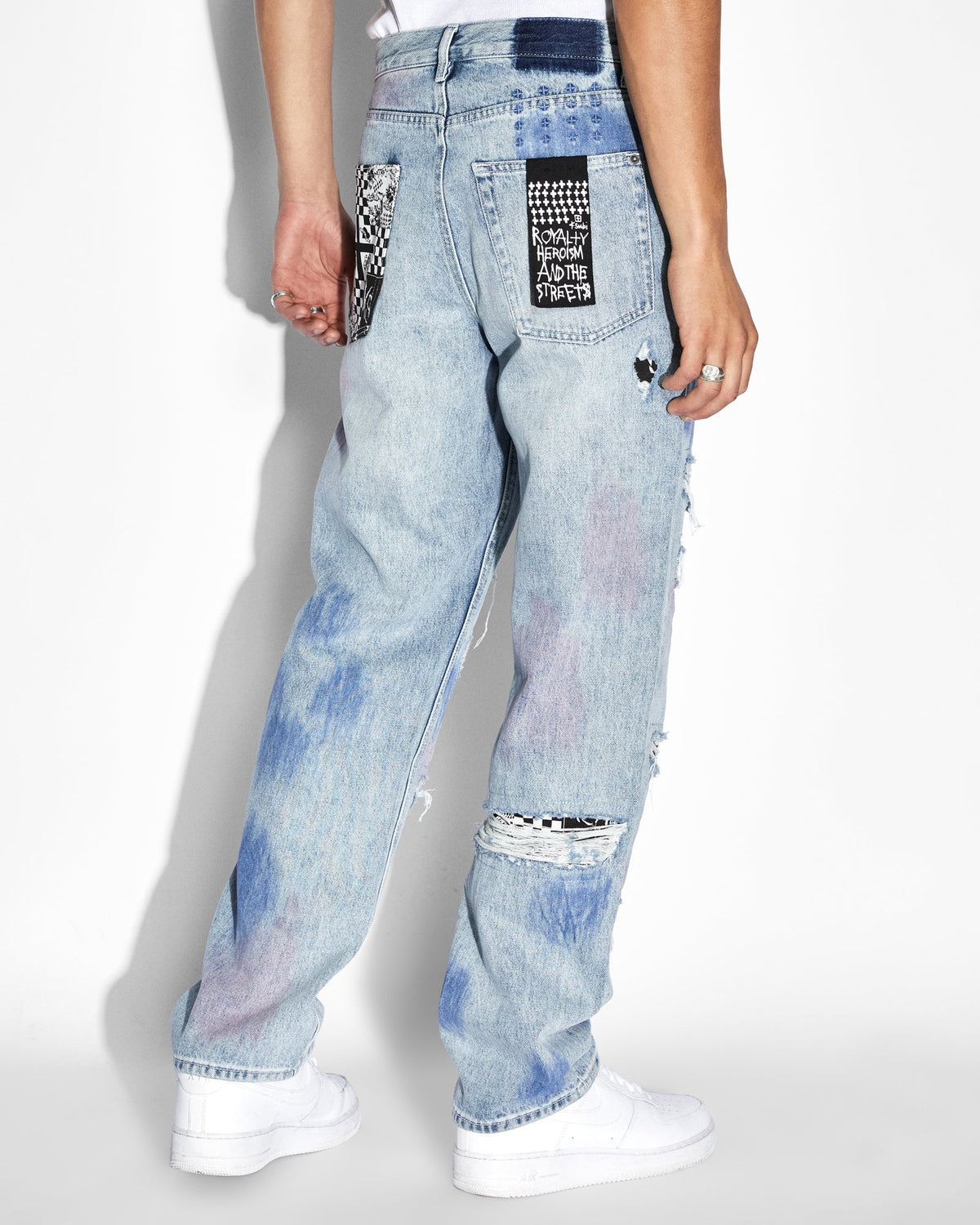 Mens Anti K Streets Kolor Relaxed Denim Jeans - Denim