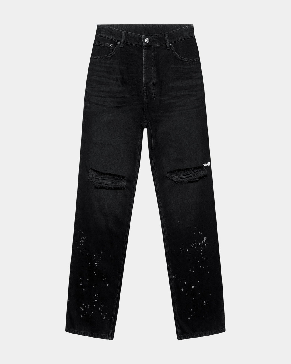 Mens Anti K Artist Black Relaxed Denim Jeans - Black