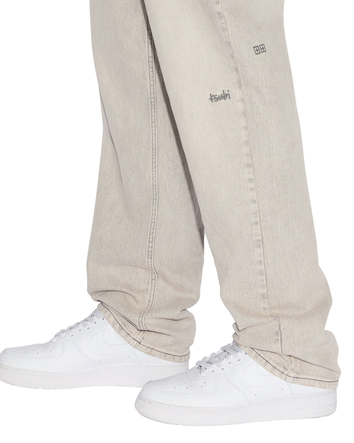 Mens Anti K Pluto Relaxed Denim Jeans - Grey