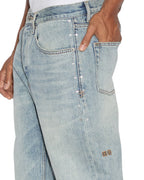 Mens Anti K Sky High Metalik Relaxed Denim Jeans - Denim