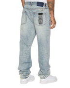 Mens Anti K Sky High Metalik Relaxed Denim Jeans - Denim