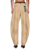 Womens Barrel Jean Carpenter Sierra Tan Barrel Leg Denim Jeans - Tan
