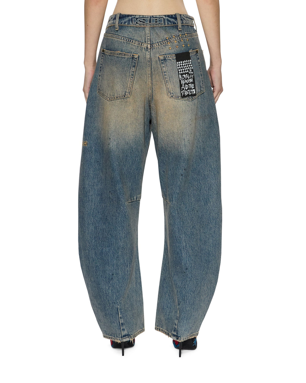Womens Barrel Jean Dune Barrel Leg Denim Jeans - Denim