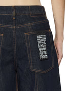 Womens Barrel Jean Original Spliced Barrel Leg Denim Jeans - Denim