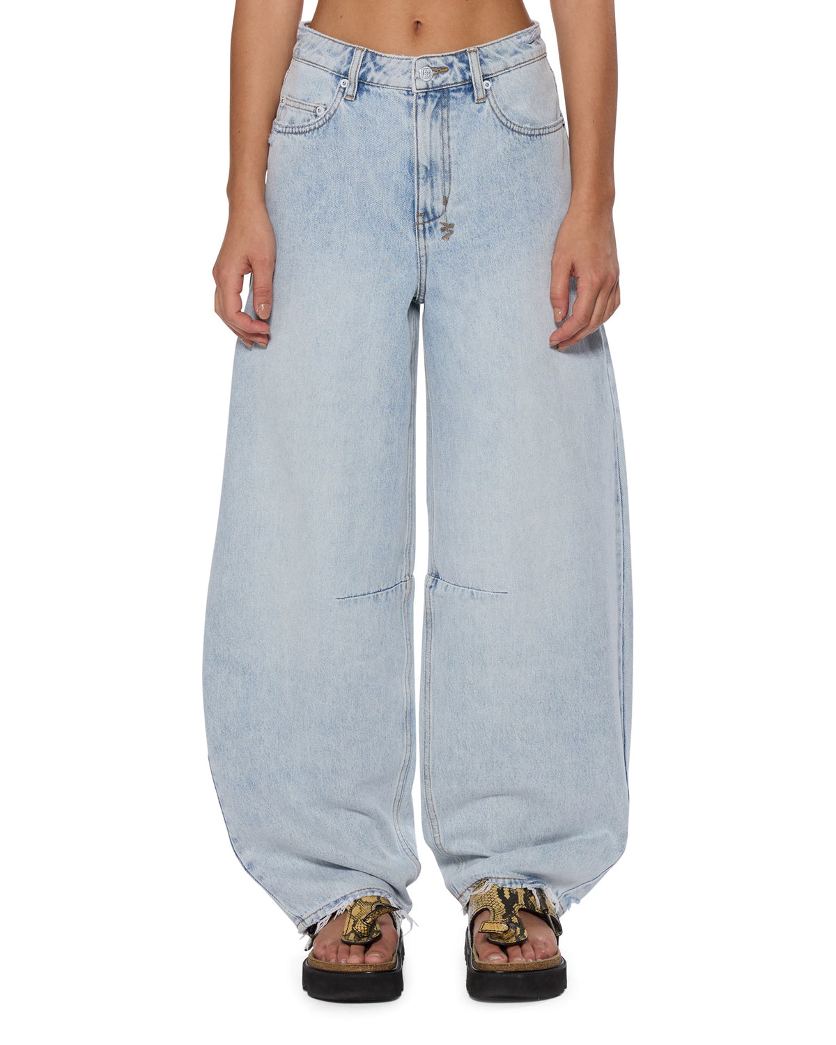 Womens Barrel Jean Statik Barrel Leg Denim Jeans - Denim