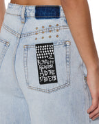 Womens Barrel Jean Statik Barrel Leg Denim Jeans - Denim