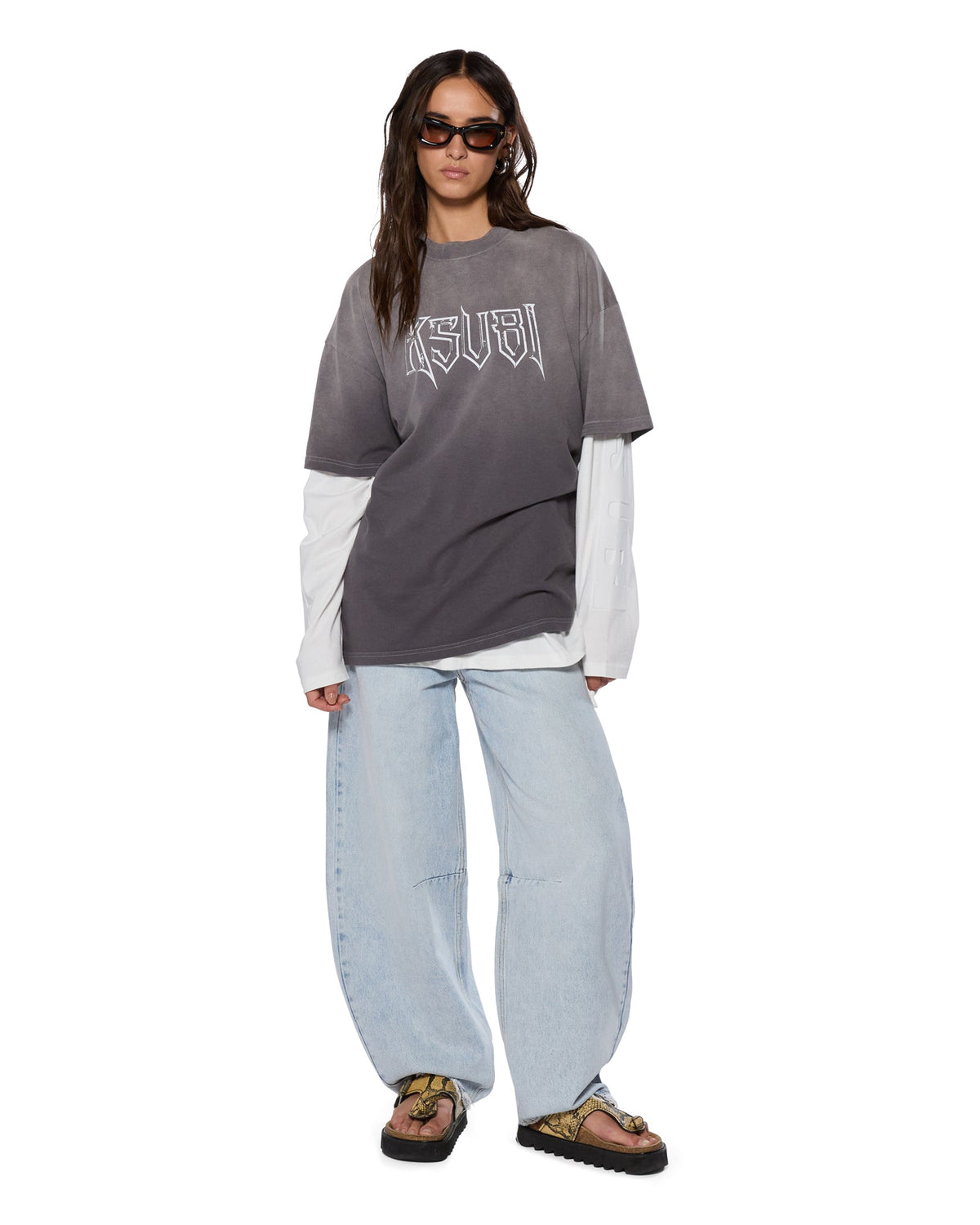 Womens Barrel Jean Statik Barrel Leg Denim Jeans - Denim