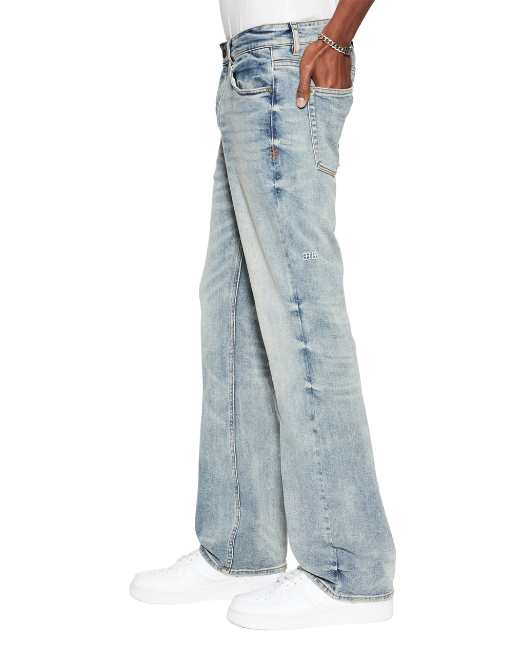 Mens Bronko Pure Dynamite Bootcut Denim Jeans - Denim