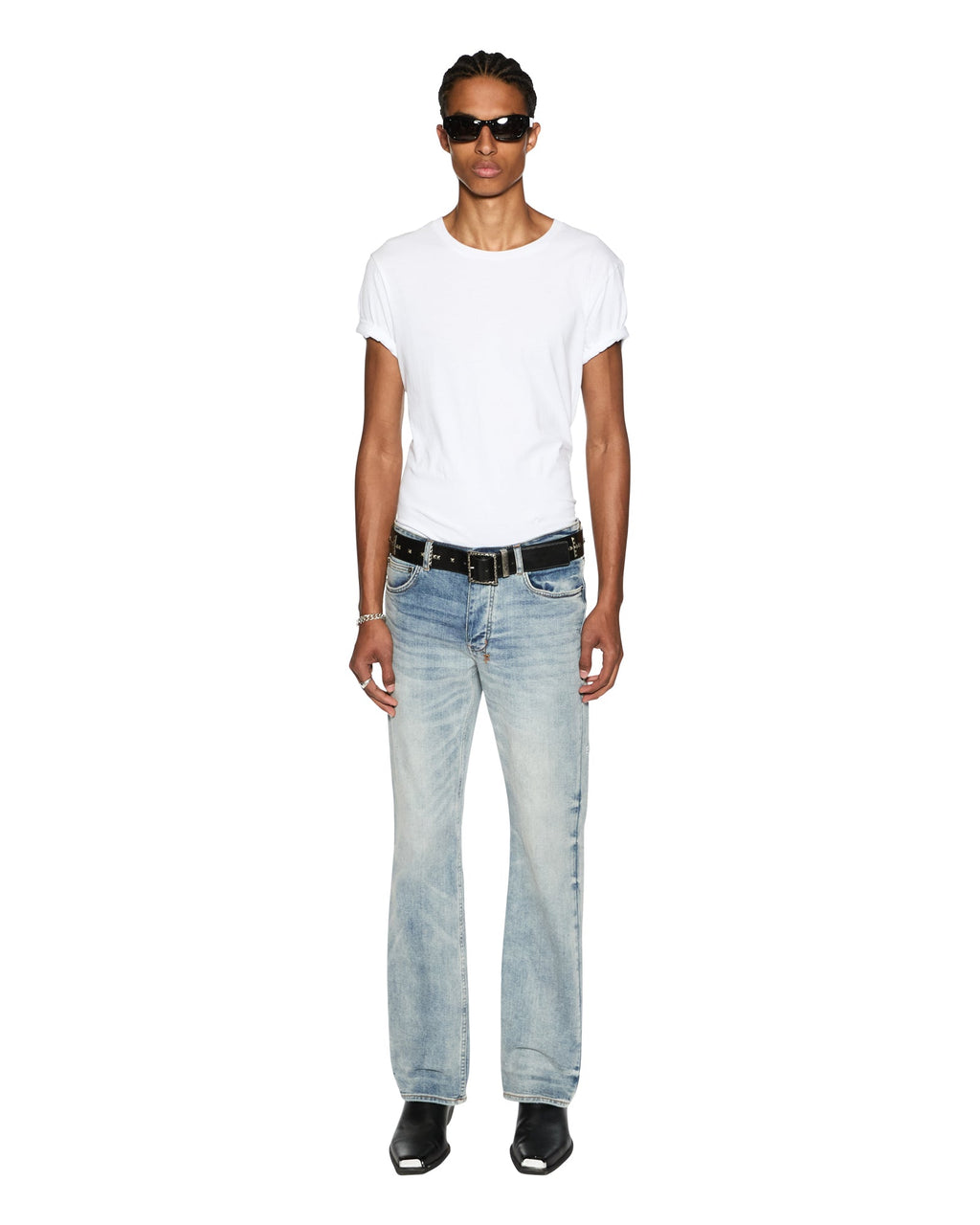 Mens Bronko Pure Dynamite Bootcut Denim Jeans - Denim