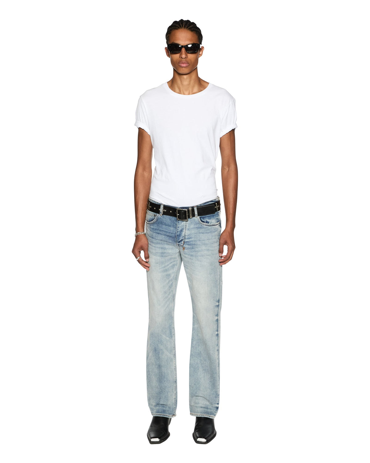 Mens Bronko Pure Dynamite Bootcut Denim Jeans - Denim